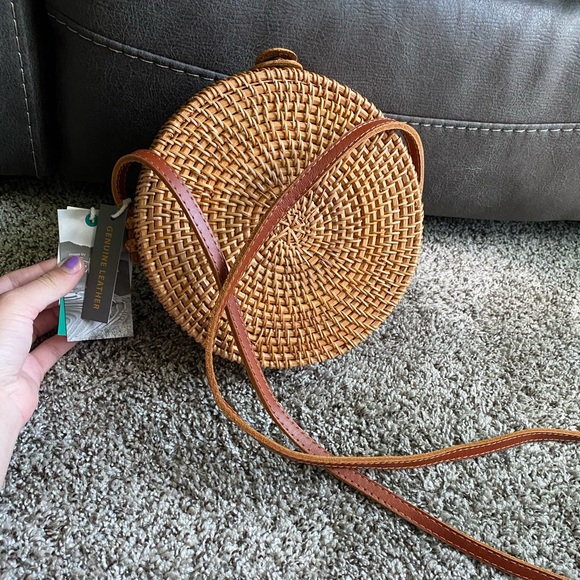 FLASH SALE Boho Straw Rattan Round Bag - Picture 5 of 5
